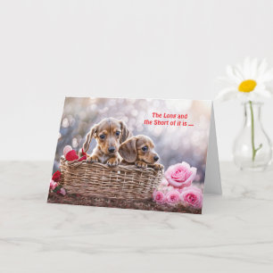 General Happy Valentines Day with Cute Dachshund  Card