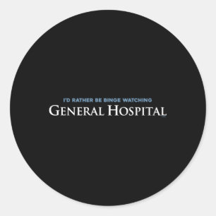 General Hospital Binge Watching Classic Round Sticker