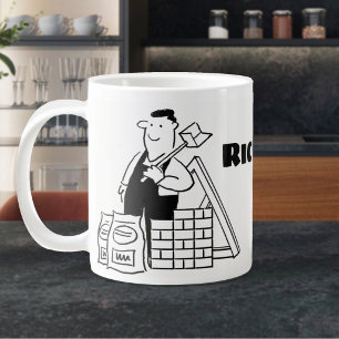 General House Builder Cartoon Large Coffee Mug