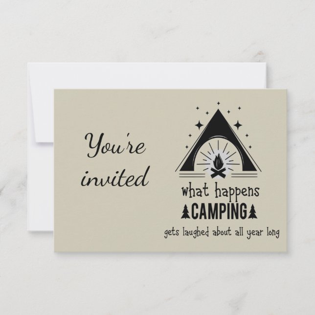General Invite Custom Funny Camping Quote (Front)