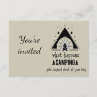 General Invite Custom Funny Camping Quote