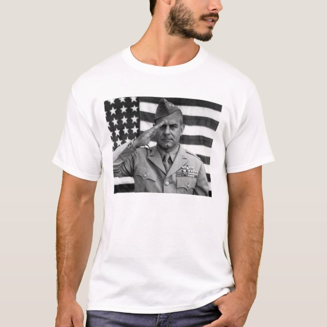General James Doolittle Saluting -- WW2 T-Shirt (Front)