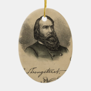 General James Longstreet Ceramic Tree Decoration