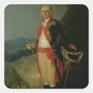 General Jose de Urrutia  1798 Square Sticker