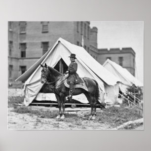General Joseph Hooker On Horseback  Poster