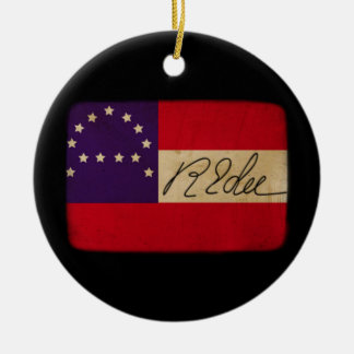 General Lee Headquarters Flag with Signature Ceramic Tree Decoration