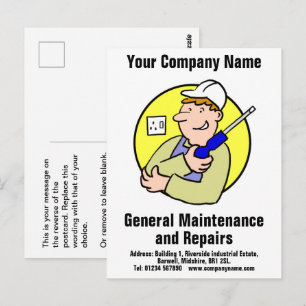 General Maintenance and Repairs Postcard