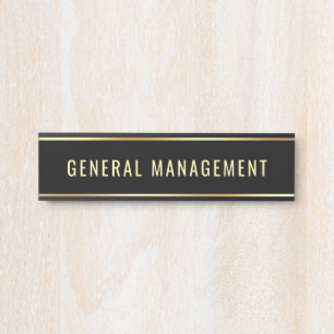 General Management Customisable Department Name Door Sign