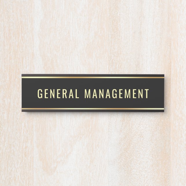 General Management Customisable Department Name Door Sign (Front)