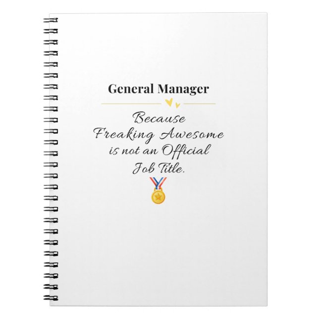 General Manager Notebook (Front)