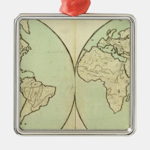 General Map Metal Tree Decoration