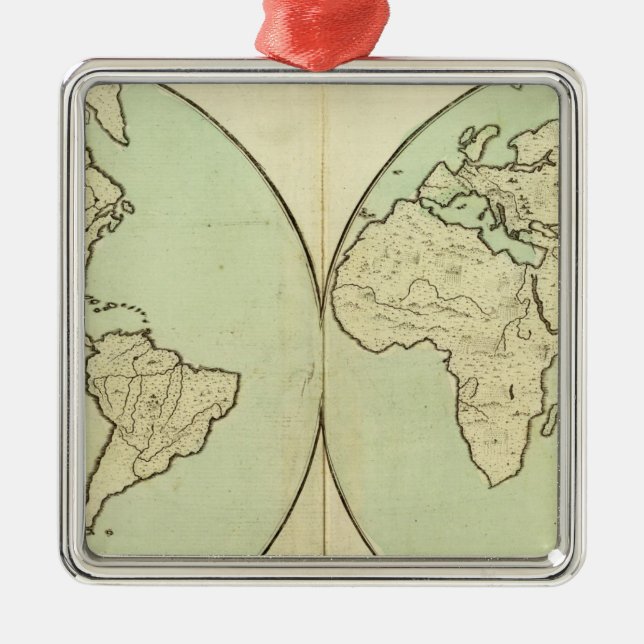 General Map Metal Tree Decoration (Front)