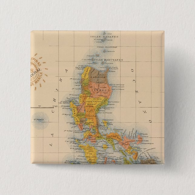 General Map No 2 15 Cm Square Badge (Front)