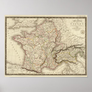 General map of Gaul Poster