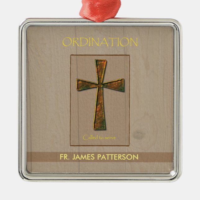 General Ordination Congratulations, Metal Design C Metal Tree Decoration (Front)