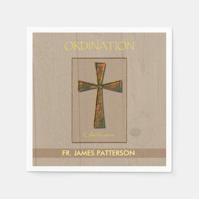 General Ordination Congratulations, Metal Design C Napkin (Front)