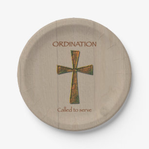 General Ordination Congratulations, Metal Design C Paper Plate
