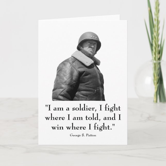 General Patton and quote Card (Front)