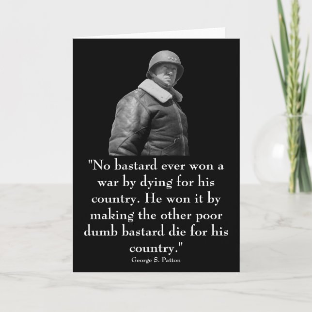 General Patton and quote Card (Front)