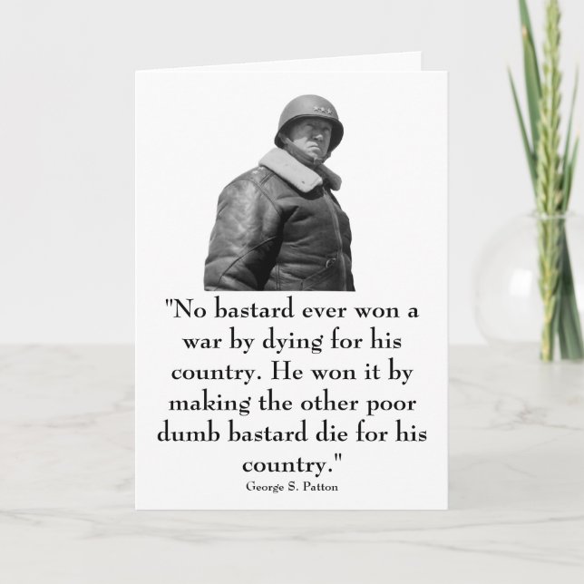 General Patton and quote Card (Front)