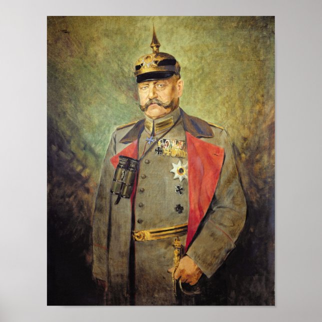 General Paul von Hindenburg, c.1916 Poster (Front)