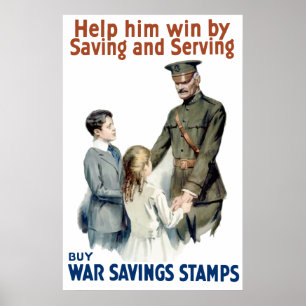 General Pershing - Buy War Saving Stamps Poster