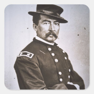 General Philip H. Sheridan (1831-88) (b/w photo) Square Sticker