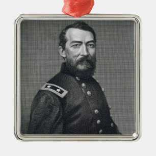 General Philip Sheridan, engraved from a photograp Metal Tree Decoration