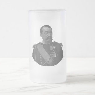 General Philip Sheridan Frosted Glass Beer Mug