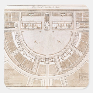 General plan of the salt works in 'ideal city' square sticker