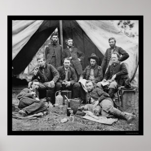 General Porter's Staff with George Custer 1862 Poster
