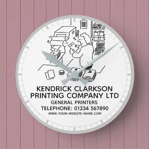 General Printers Printing Company Round Clock