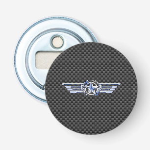 General Private Air Pilot Chrome Like Star Wings Bottle Opener