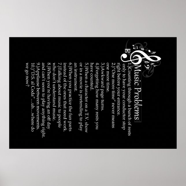 General Problems List Poster (Front)