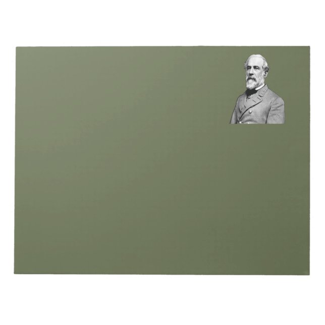 General Robert E. Lee  Army Green Notepad (Front)