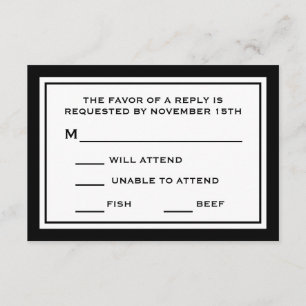 General RSVP Cards (Black / White)