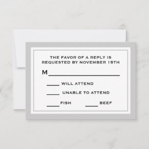 General RSVP Cards (Silver / White)