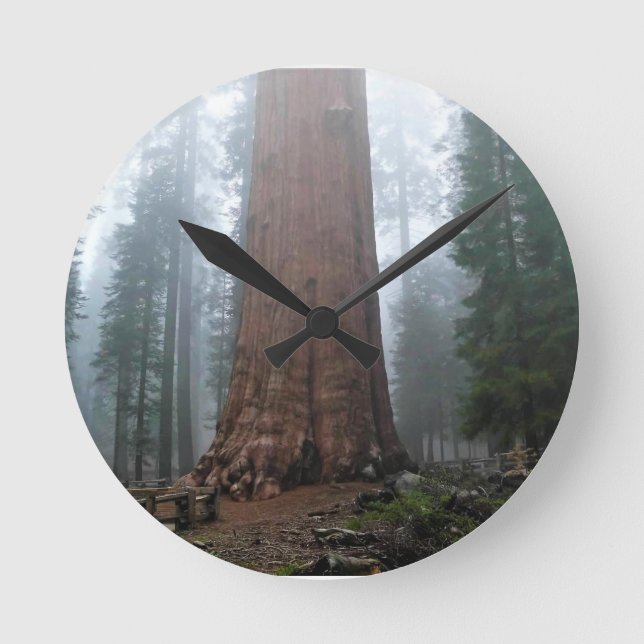 General Sherman Tree, Sequoia, CA Round Clock (Front)