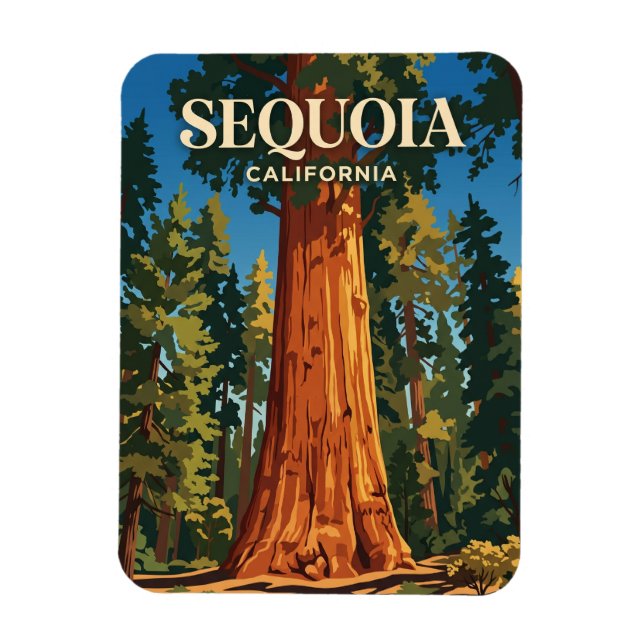 General Sherman Tree, Sequoia National Park USA Magnet (Vertical)
