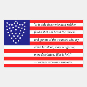 General Sherman's Battle Flag Sticker (rectangle)