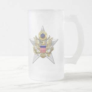 General Staff Branch Insignia Frosted Glass Beer Mug