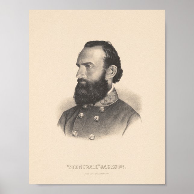 General Stonewall Jackson Portrait Poster (Front)
