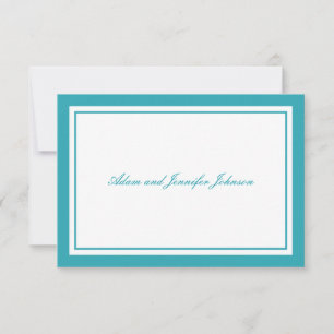 General Thank You Note Cards (Aqua Teal / White)