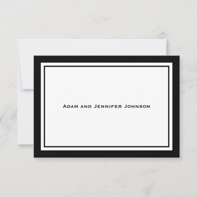 General Thank You Note Cards (Black / White) (Front)
