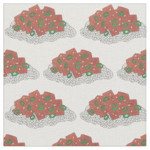General Tso's Chicken Chinese Food Takeout Dish Fabric