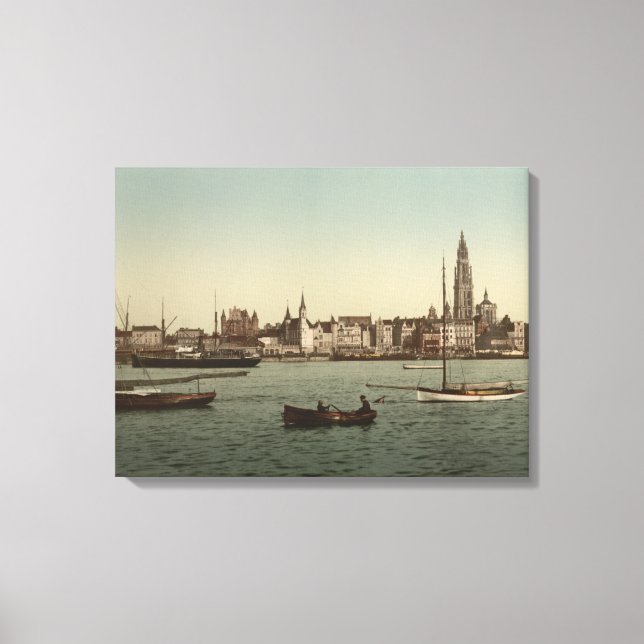 General View of Antwerp II, Belgium Canvas Print (Front)