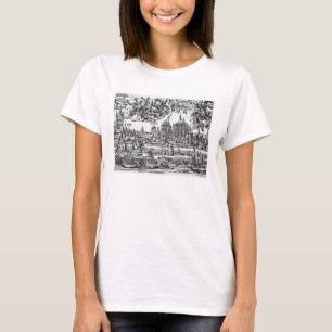 General View of Cologne, 1531 (engraving) (b/w pho T-Shirt