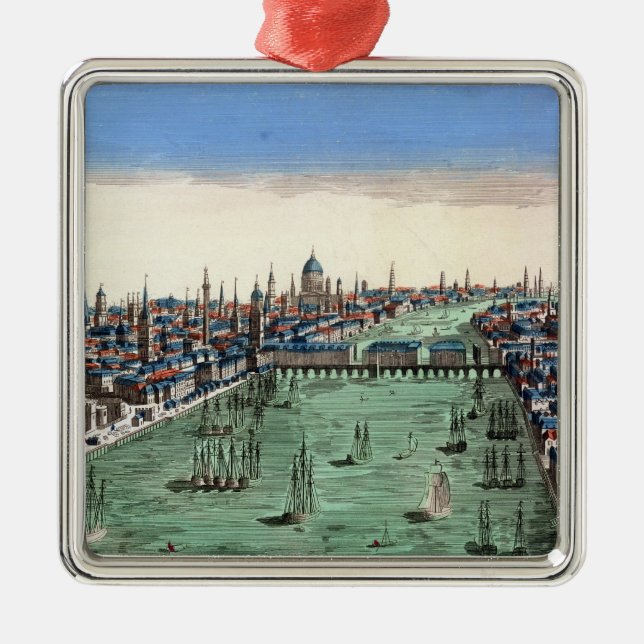 General View of London Metal Tree Decoration (Front)