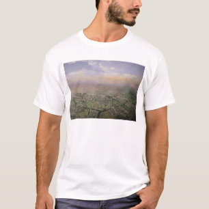 General view of Paris from a hot-air balloon T-Shirt