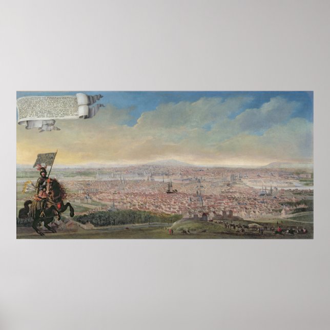 General View of Paris from the Faubourg Poster (Front)